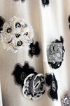 CHANEL 02A Cream Iovry Camellia Cashmere Knit Skirt 38 シャネル クリーム アイボリー カメリア カシミア ニット スカート 即発