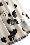 CHANEL 02A Cream Iovry Camellia Cashmere Knit Skirt 38 シャネル クリーム アイボリー カメリア カシミア ニット スカート 即発