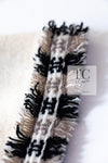 CHANEL 02A Cream Iovry Camellia Cashmere Knit Skirt 38 シャネル クリーム アイボリー カメリア カシミア ニット スカート 即発