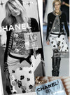 CHANEL 02A Cream Iovry Camellia Cashmere Knit Skirt 38 シャネル クリーム アイボリー カメリア カシミア ニット スカート 即発