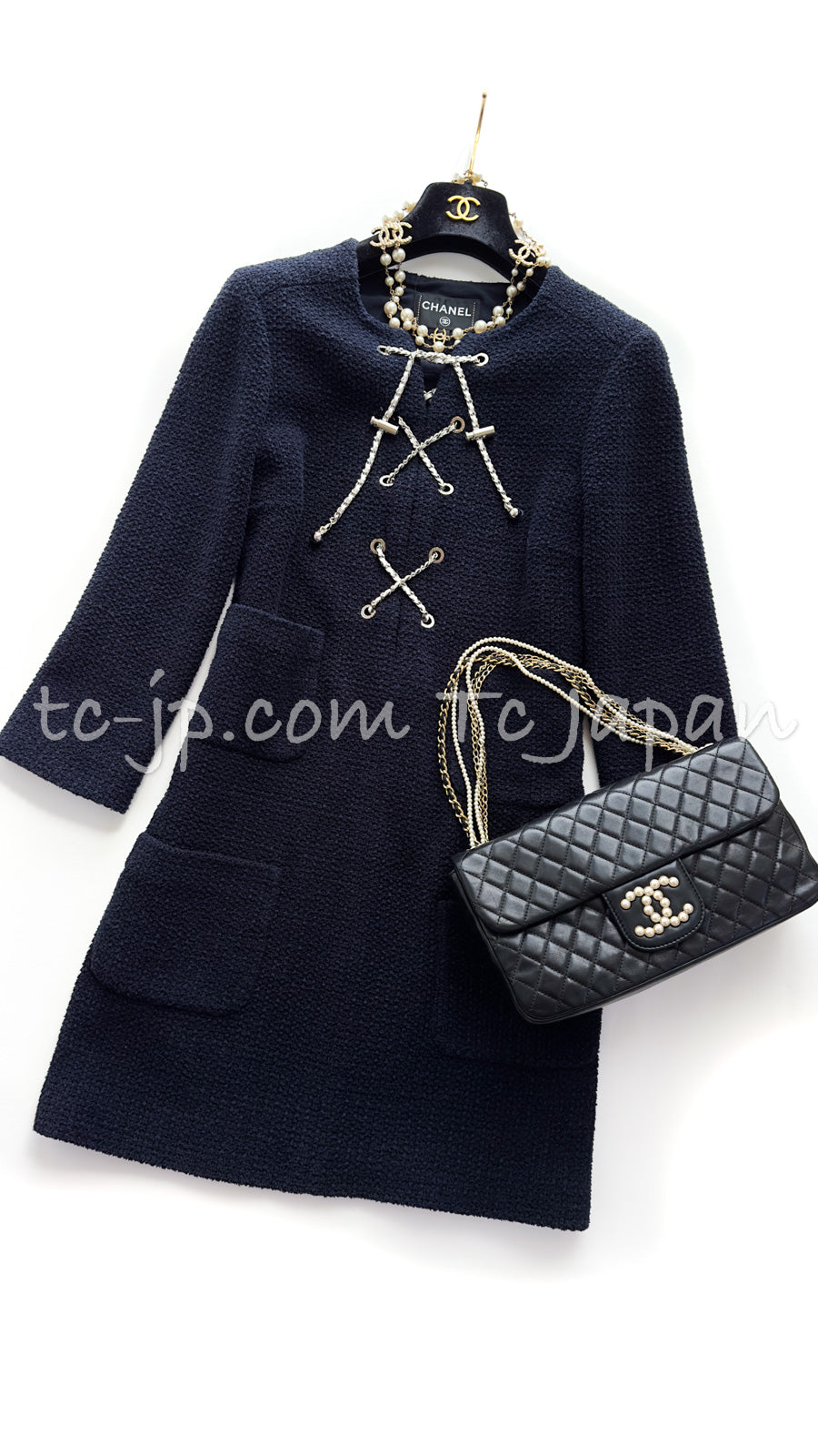 CHANEL Black Lambskin Westminster Classic Pearl Chain Matelasse Bag シャネル ブラック ラムスキン ウエストミンスター パール チェーン マトラッセ バッグ 即発