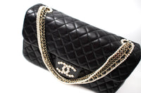 CHANEL Black Lambskin Westminster Classic Pearl Chain Matelasse Bag シャネル ブラック ラムスキン ウエストミンスター パール チェーン マトラッセ バッグ 即発