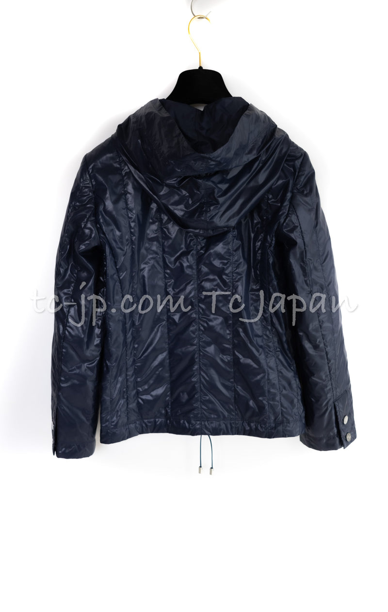 CHANEL 12S Black Zipper Jacket Hood CC Buttons 38 シャネル ブラック ブルゾン パーカー CC ジッパー ジャケット フード付 即発