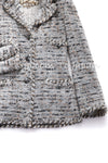 CHANEL 08A Sarah Jessica Parker Grey Multi Tweed Jacket Skirt 36 38 シャネル サラ・ジェシカ着用・グレー マルチ・ツイード・ジャケット・スカート 即発 - TC JAPAN
