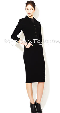 CHANEL 12C Navy Rhinestone CC Buttons Wool V-neck Jacket 34 シャネル ネイビー ラインストーン CCボタン ウール Vネック ジャケット 即発 - TC JAPAN