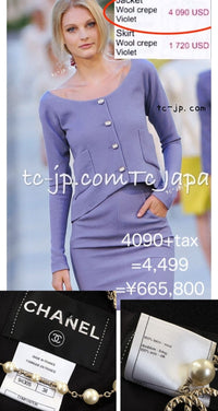 CHANEL 12C Black Round Neck Wool Rhinestone Buttons Jacket 36 38 シャネル ブラック ウール100% 襟なし ラインストーン ボタン ジャケット 即発