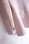 CHANEL 16S Pale Pink Tweed Jacket Skirt Suit 42 シャネル ペールピンク ツイード ジャケット スカート スーツ 即発