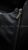 CHANEL 18PF Black Silk 100% CC Logo Buttons Double Puffer Jacket Coat 34 シャネル ブラック シルク100% 中綿ダウン CCロゴボタン ダブル ジャケット コート 即発