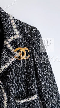 CHANEL 05PF Black Cotton Wool Tokyo Tweed Jacket 38 シャネル ブラック コットン ウール 東京コレ ツイード ジャケット 即発