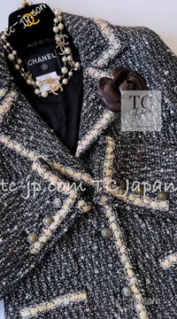 CHANEL 05PF Black Cotton Wool Tokyo Tweed Jacket 38 シャネル ブラック コットン ウール 東京コレ ツイード ジャケット 即発