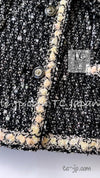 CHANEL 05PF Black Cotton Wool Tokyo Tweed Jacket 38 シャネル ブラック コットン ウール 東京コレ ツイード ジャケット 即発