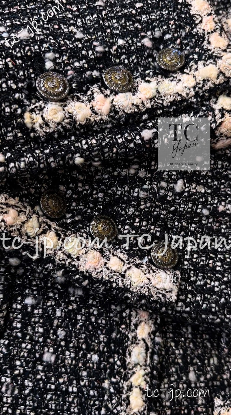 CHANEL 05PF Black Cotton Wool Tokyo Tweed Jacket 38 シャネル ブラック コットン ウール 東京コレ ツイード ジャケット 即発