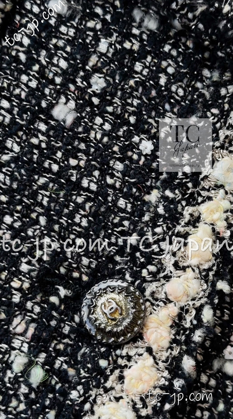 CHANEL 05PF Black Cotton Wool Tokyo Tweed Jacket 38 シャネル ブラック コットン ウール 東京コレ ツイード ジャケット 即発