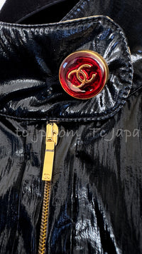 CHANEL 23C Black Gold Blouson Riders Jacket 36 シャネル ブラック ゴールド ライダース ブルゾン ジャケット