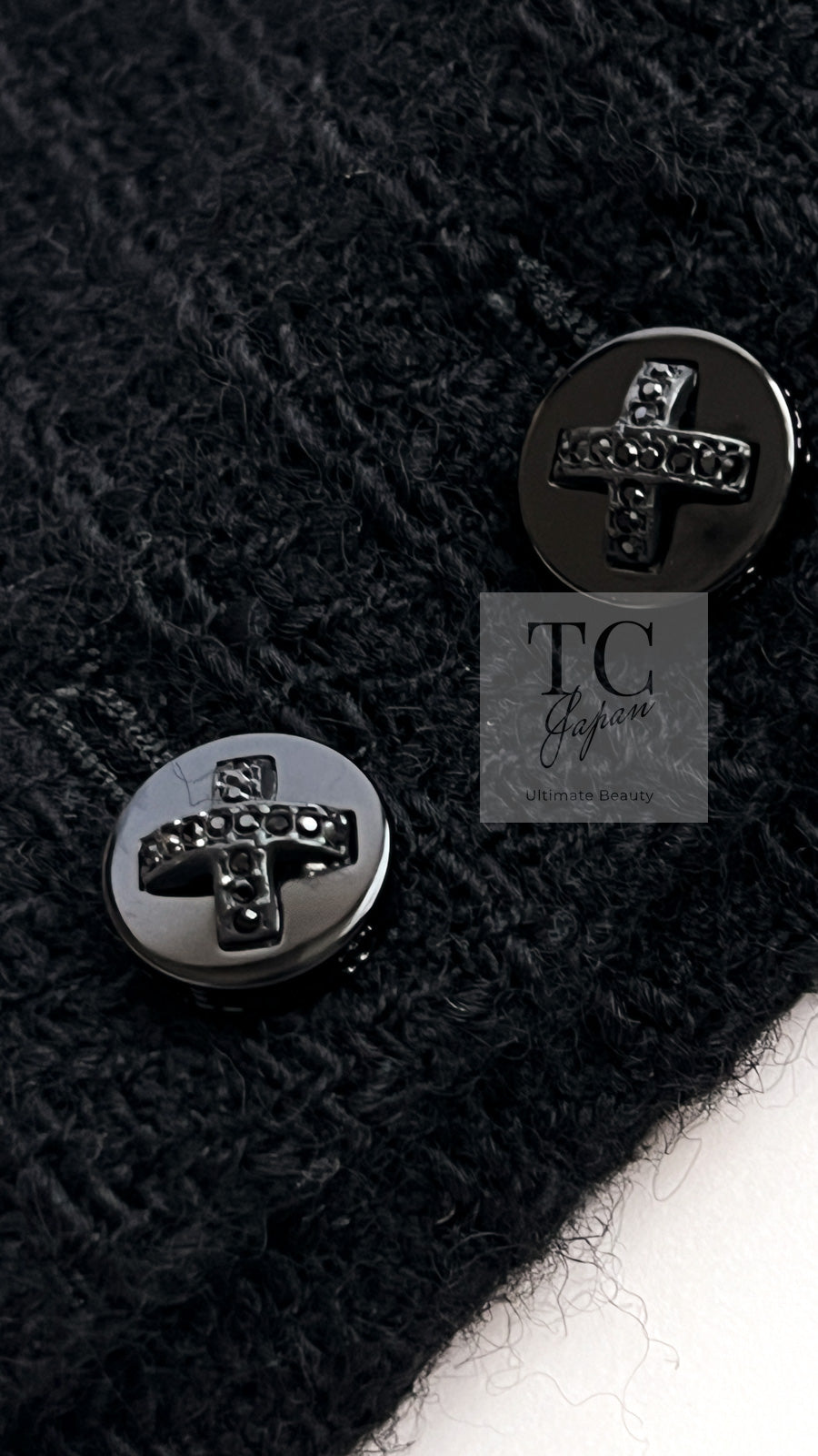 CHANEL 06A Black Wool 100 Tweed Jacket 38 シャネル ブラック ウール100% ツイード ジャケット シルク襟 即発