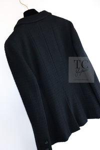 CHANEL 06A Black Wool 100 Tweed Jacket 38 シャネル ブラック ウール100% ツイード ジャケット シルク襟 即発
