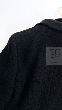 CHANEL 06A Black Wool 100 Tweed Jacket 38 シャネル ブラック ウール100% ツイード ジャケット シルク襟 即発