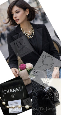 CHANEL 06A Black Wool 100 Tweed Jacket 38 シャネル ブラック ウール100% ツイード ジャケット シルク襟 即発