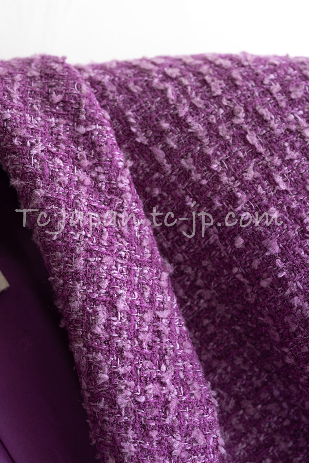 CHANEL 94S Vintage Lavender Purple Wool Silk Tweed Jacket 38 シャネル ヴィンテージ ラベンダー パープル ウール シルク ツイード ジャケット 即発