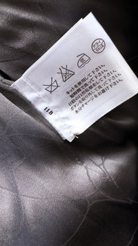 CHANEL 06A Gray Black Houndstooth Wool Silk Tweed Collarless Jacket 38 40 シャネル グレー ブラック 千鳥格子 ウール シルク ツイード ノーカラー ジャケット 即発