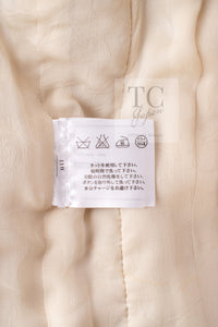 CHANEL 11A Ivory Wool Gold Chain Trim Jacket 36 シャネル アイボリー ウール ゴールドチェーン トリム ココボタン ジャケット 即発