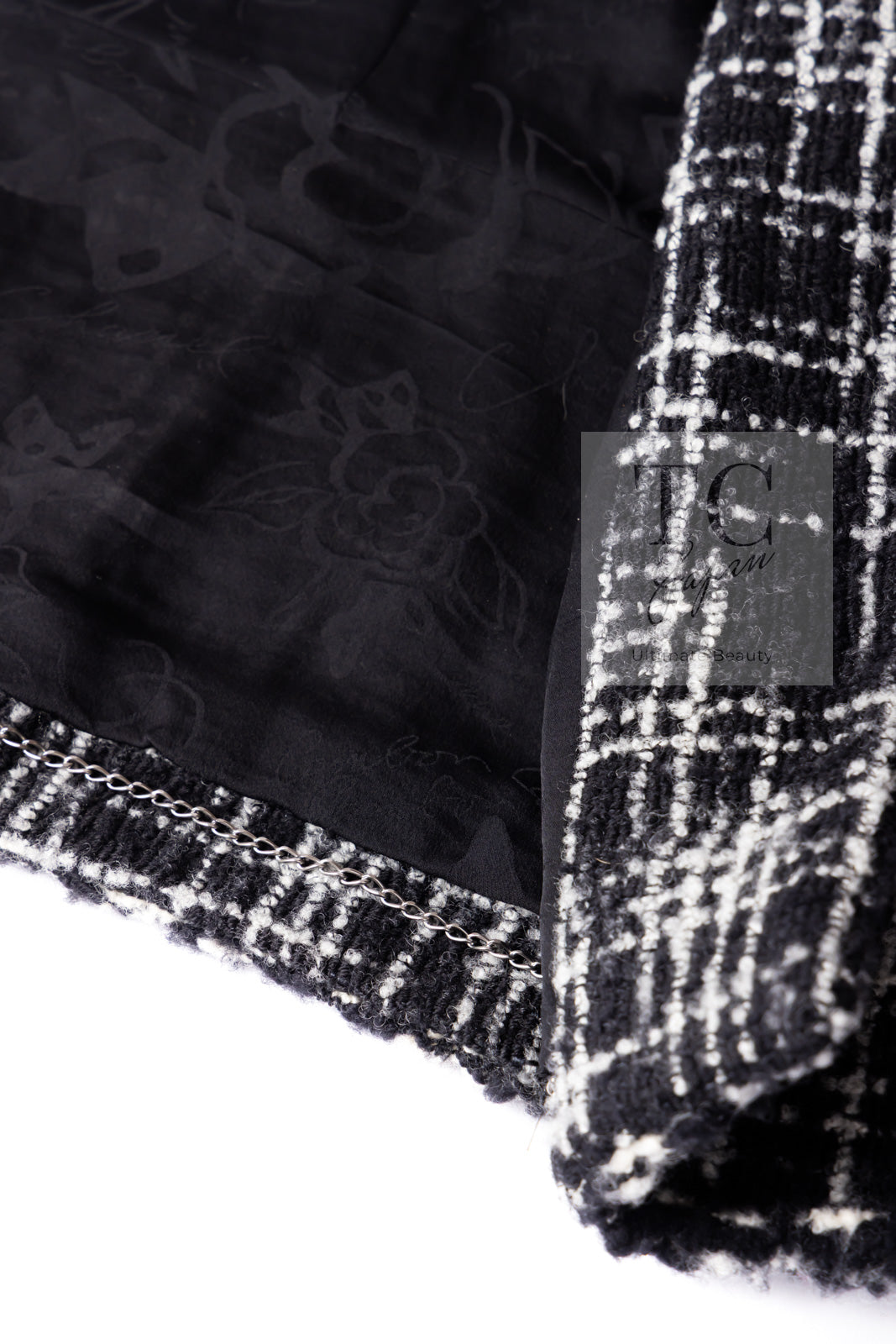 CHANEL 10A Black Ivory Wool Silk Tweed Jacket with Vest 38 シャネル ブラック アイボリー ウール シルク ツイード ジャケット ベスト付き 即発