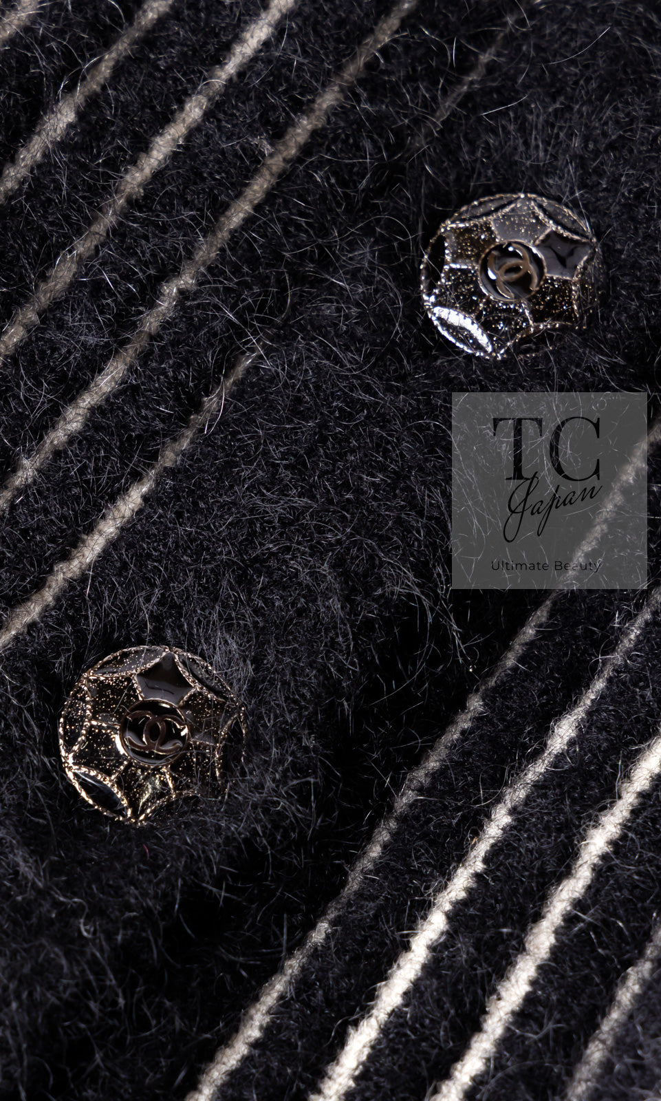 CHANEL 10A Black Ivory Wool Silk Tweed Jacket with Vest 38 シャネル ブラック アイボリー ウール シルク ツイード ジャケット ベスト付き 即発