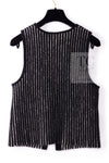 CHANEL 10A Black Ivory Wool Silk Tweed Jacket with Vest 38 シャネル ブラック アイボリー ウール シルク ツイード ジャケット ベスト付き 即発