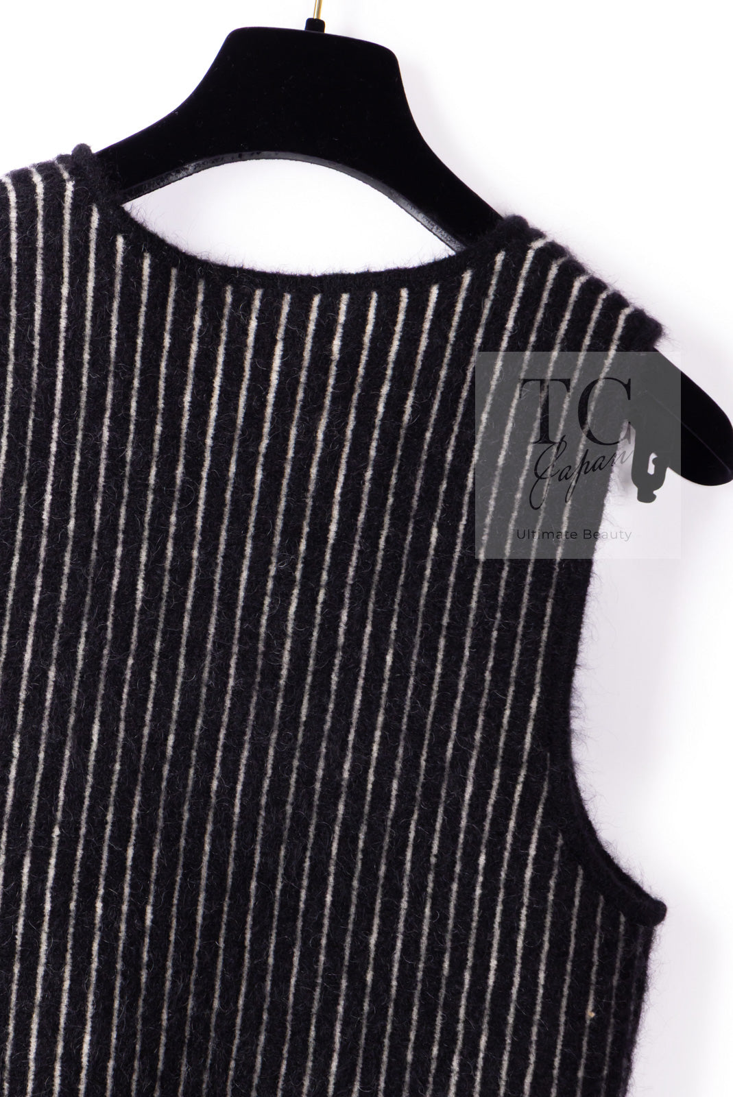 CHANEL 10A Black Ivory Wool Silk Tweed Jacket with Vest 38 シャネル ブラック アイボリー ウール シルク ツイード ジャケット ベスト付き 即発