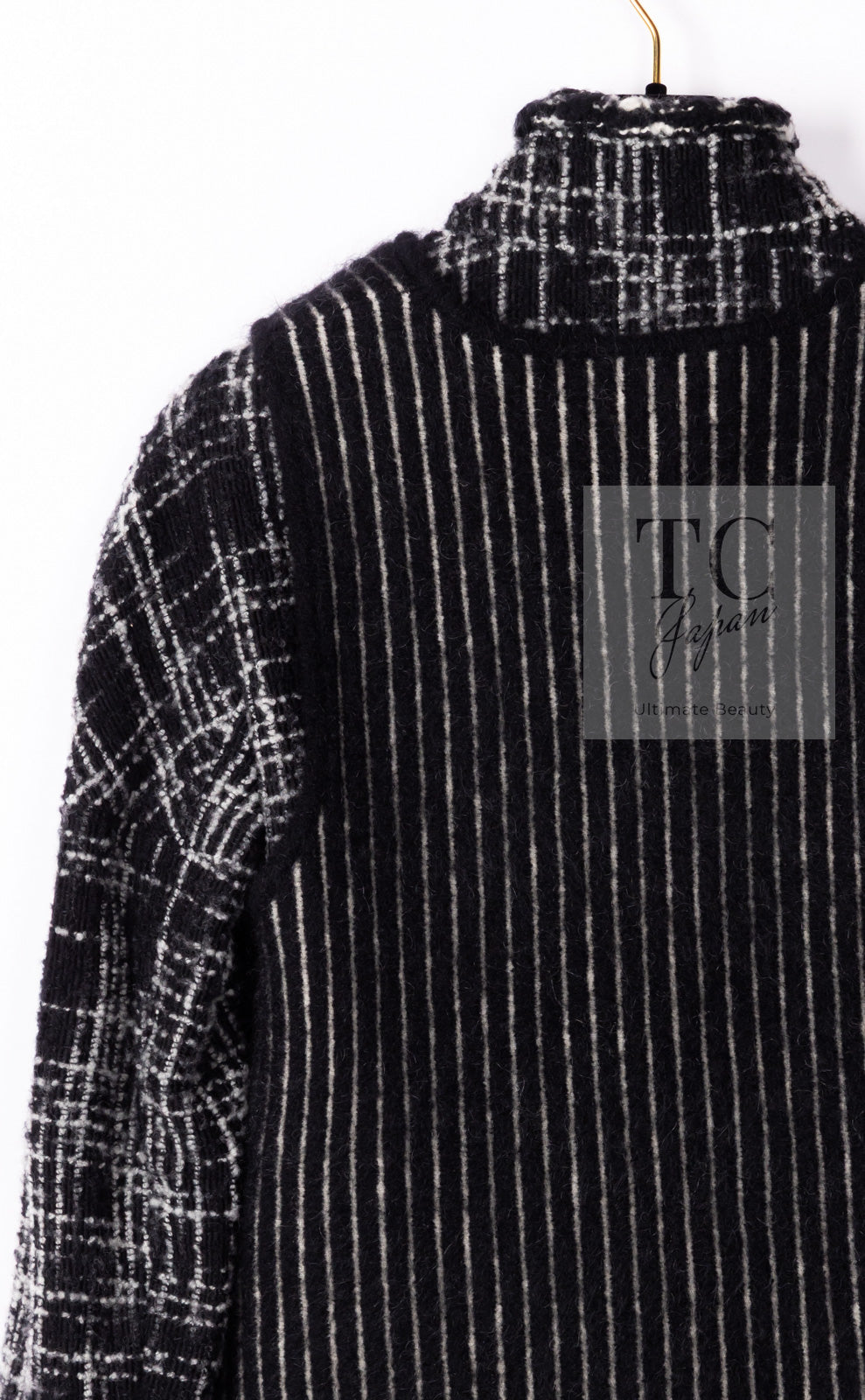 CHANEL 10A Black Ivory Wool Silk Tweed Jacket with Vest 38 シャネル ブラック アイボリー ウール シルク ツイード ジャケット ベスト付き 即発