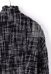 CHANEL 10A Black Ivory Wool Silk Tweed Jacket with Vest 38 シャネル ブラック アイボリー ウール シルク ツイード ジャケット ベスト付き 即発