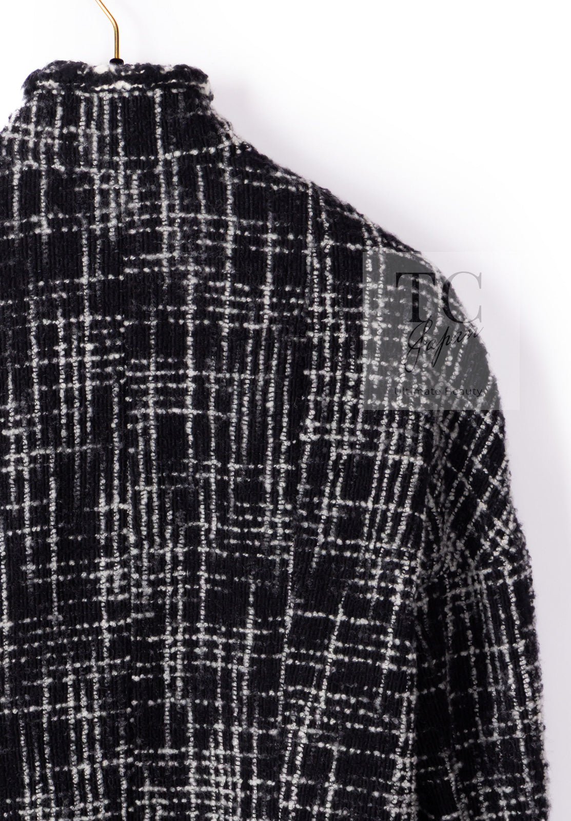 CHANEL 10A Black Ivory Wool Silk Tweed Jacket with Vest 38 シャネル ブラック アイボリー ウール シルク ツイード ジャケット ベスト付き 即発