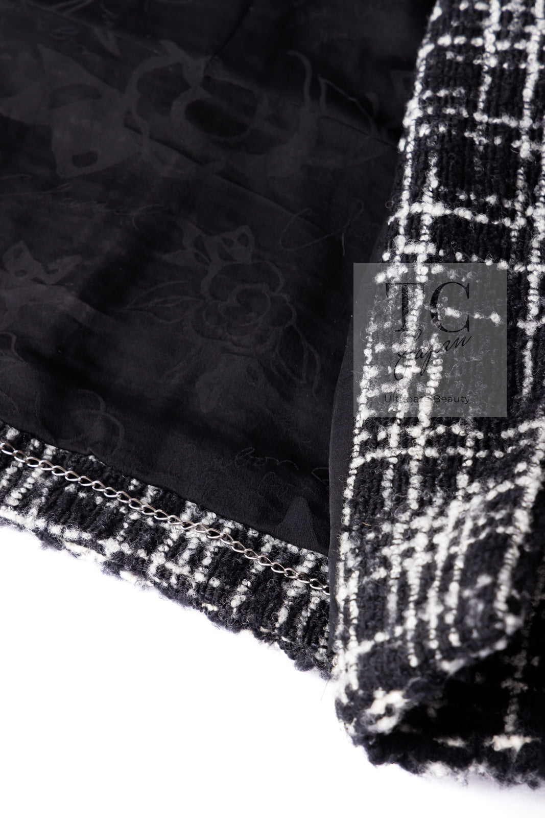 CHANEL 10A Black Ivory Wool Silk Tweed Jacket with Vest 38 シャネル ブラック アイボリー ウール シルク ツイード ジャケット ベスト付き 即発