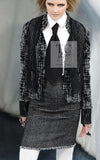CHANEL 10A Black Ivory Wool Silk Tweed Jacket with Vest 38 シャネル ブラック アイボリー ウール シルク ツイード ジャケット ベスト付き 即発