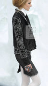 CHANEL 10A Black Ivory Wool Silk Tweed Jacket with Vest 38 シャネル ブラック アイボリー ウール シルク ツイード ジャケット ベスト付き 即発
