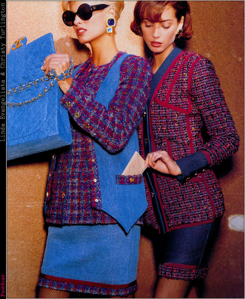 CHANEL ヴィンテージ　ジャケット シャネル ヴィンテージ ワインレッド ブラウン グリーン ツイード