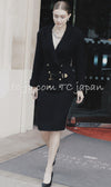 CHANEL 89S Collectible Vintage Navy Wool Belted Tweed Jacket Skirt Suit Gigi 36 38 シャネル 限定版 Gigi ヴィンテージ ネイビー ウール ベルト付 ツイード ジャケット スカート スーツ 即発