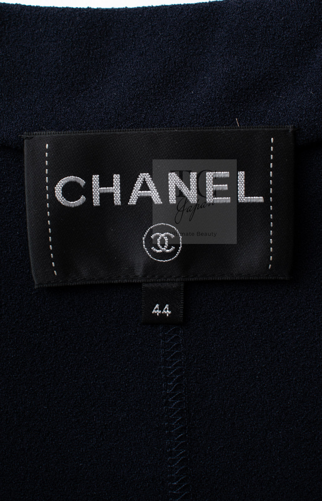 CHANEL 19S Navy Front Zipper Stitched Cardigan Jacket 38 40 44 シャネル ネイビー フロント ジッパー カーディガン ジャケット 即発
