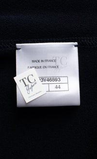 CHANEL 19S Navy Front Zipper Stitched Cardigan Jacket 38 40 44 シャネル ネイビー フロント ジッパー カーディガン ジャケット 即発