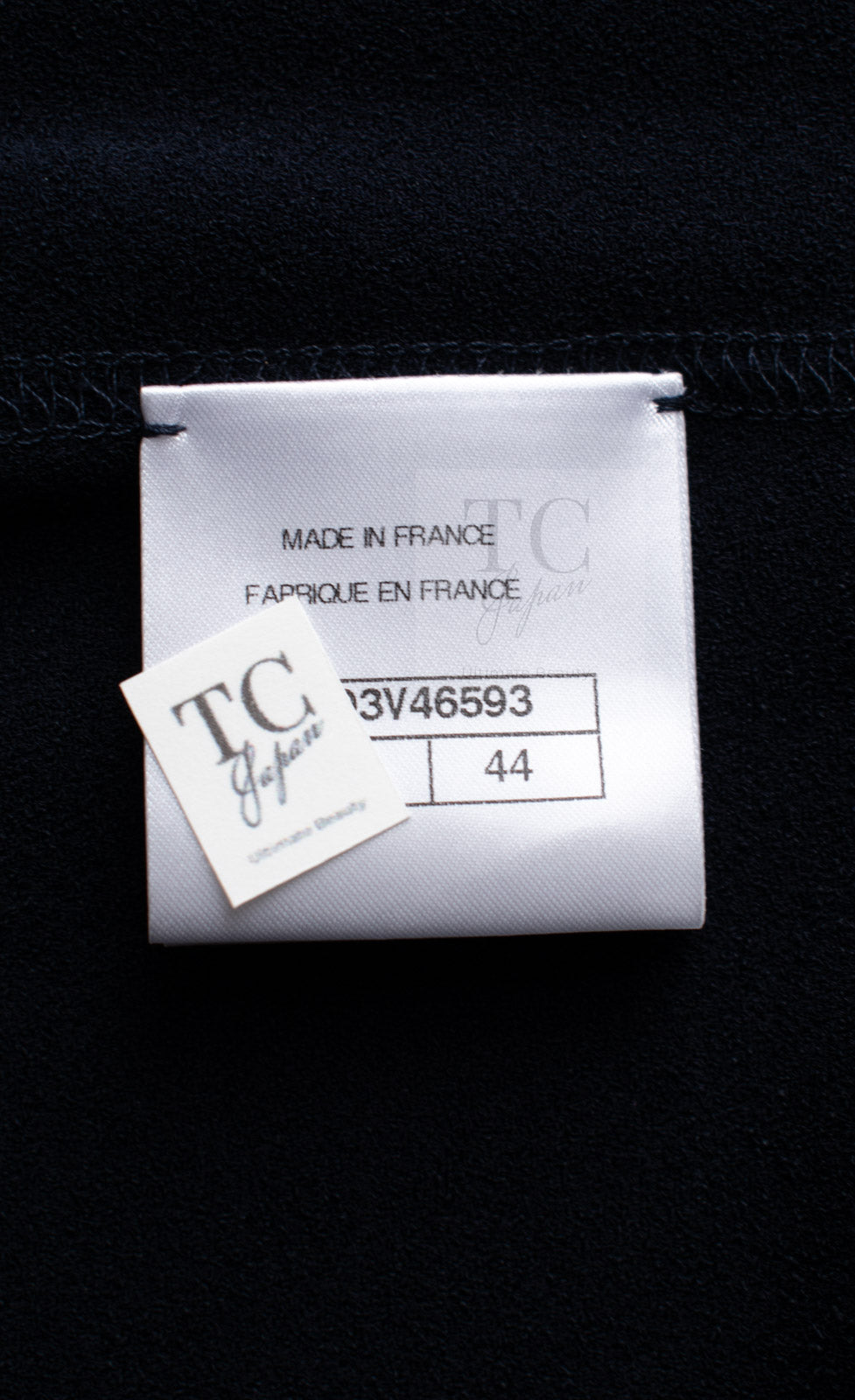 CHANEL 19S Navy Front Zipper Stitched Cardigan Jacket 38 40 44 シャネル ネイビー フロント ジッパー カーディガン ジャケット 即発