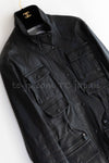 CHANEL 07A Black Lamb Skin Leather Blouson Half Coat Jacket 34 36 38 42 44 シャネル ブラック ラム スキン レザー ライダース ブルゾン ジャンバー ハーフ コート ジャケット 即発