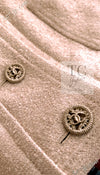 CHANEL 14C Beige Cropped Jacket CC Buttons 40 42 シャネル ベージュ クロップド ジャケット CCロゴボタン 即発