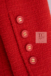 CHANEL 95A Vintage Orange Coral Red Wool Tweed Coat Jacket 38 シャネル ヴィンテージ オレンジ コーラル レッド ウール ツイード コート ジャケット 即発
