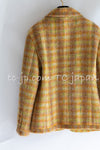 CHANEL 89A Vintage Orange Yellow Wool Tweed Jacket Coat 38 40 42 シャネル ヴィンテージ オレンジ イエロー ウール ツイード ジャケット コート 即発