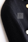 CHANEL 91A Vintage Black Wool CC Gold Button Tweed Jacket Skirt Suit 34 36 シャネル ヴィンテージ ブラック ウール CC ゴールド ボタン ツイード ジャケット スカート スーツ 即発