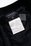 CHANEL 91A Vintage Black Wool CC Gold Button Tweed Jacket Skirt Suit 34 36 シャネル ヴィンテージ ブラック ウール CC ゴールド ボタン ツイード ジャケット スカート スーツ 即発