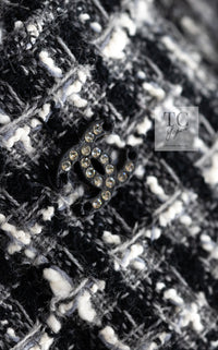 CHANEL 04PF Black Ivory Bow Ribbon Wool Tweed Jacket Skirt Suit 36 シャネル ブラック アイボリー リボン ウール ツイード ジャケット スカート スーツ 即発