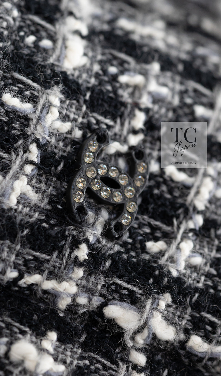 CHANEL 04PF Black Ivory Bow Ribbon Wool Tweed Jacket Skirt Suit 36 シャネル ブラック アイボリー リボン ウール ツイード ジャケット スカート スーツ 即発