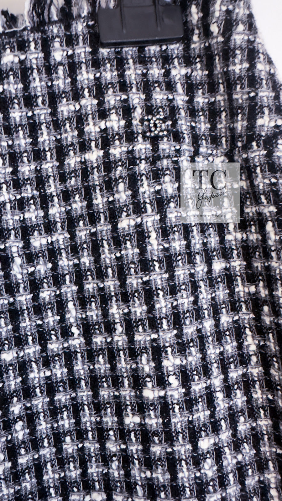 CHANEL 04PF Black Ivory Bow Ribbon Wool Tweed Jacket Skirt Suit 36 シャネル ブラック アイボリー リボン ウール ツイード ジャケット スカート スーツ 即発