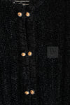 CHANEL Vintage Creations Little Black Jacket Lion Buttons Collarless 36 38 シャネル ヴィンテージ リトル ブラック ジャケット ライオン ボタン ベロア ベルベット ノーカラー 即発